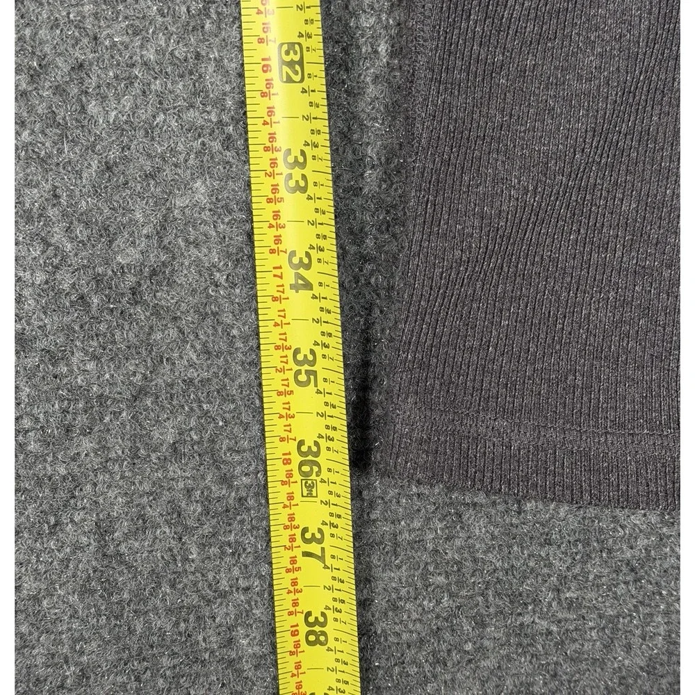 Alo Yoga Goddess Leggings Women's XS Black Gray Ribbed Leg Warmer High Rise